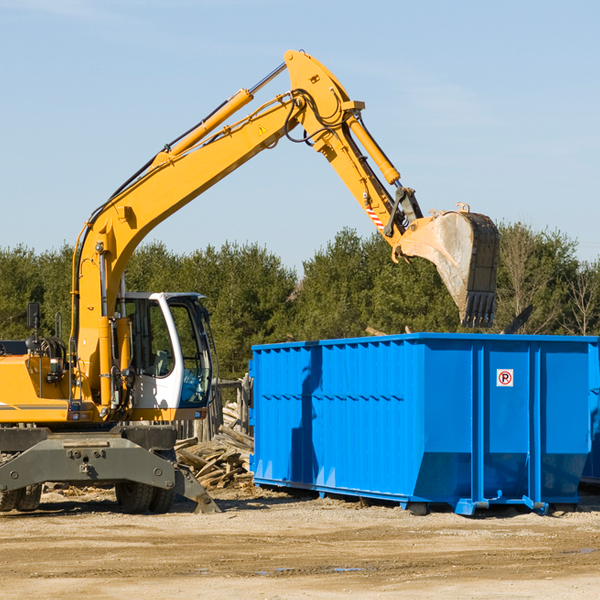 are there any restrictions on where a residential dumpster can be placed in Baileyton